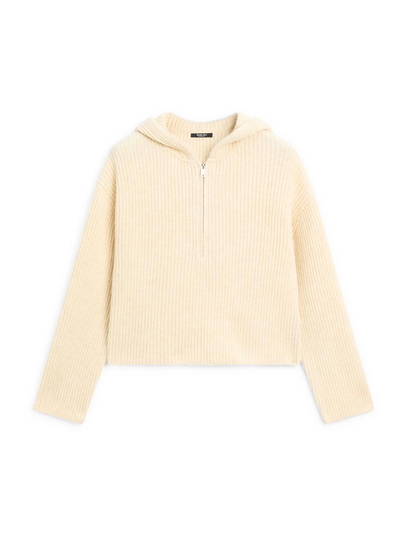 Трикотажный свитер из шерстяной смеси с деталями капюшона