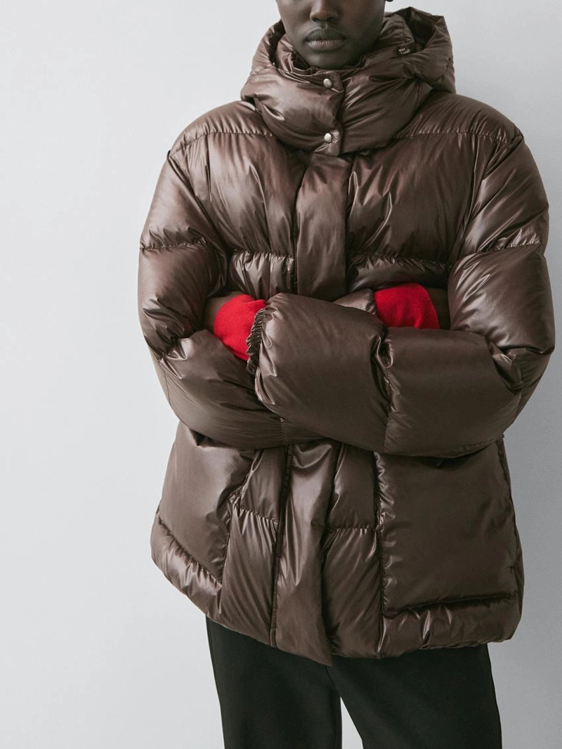 Глянцевый пуховик