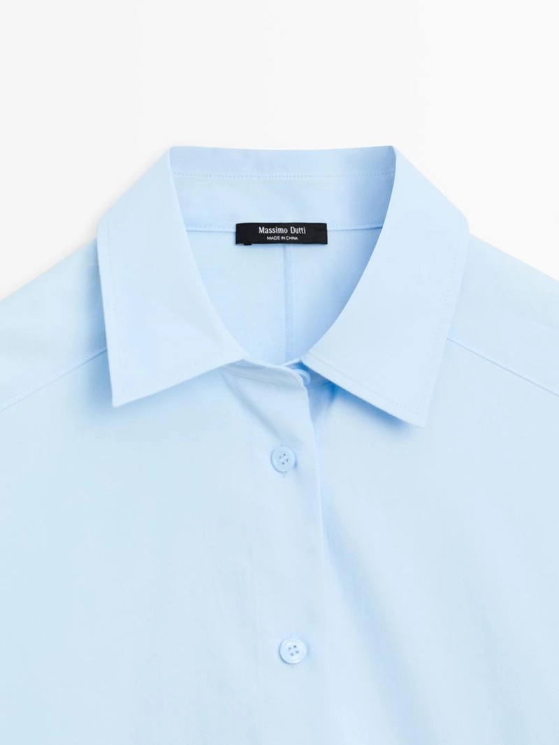 Рубашка с рукавами реглан из поплина