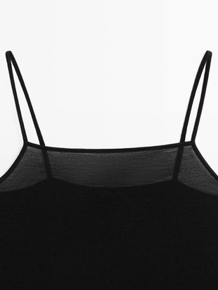 Топ бесплечный с кружевными деталями- Заказать в России