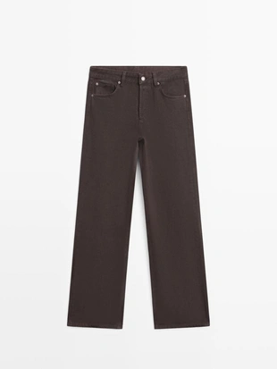 Джинсы с широкими брючинами- Заказать в России