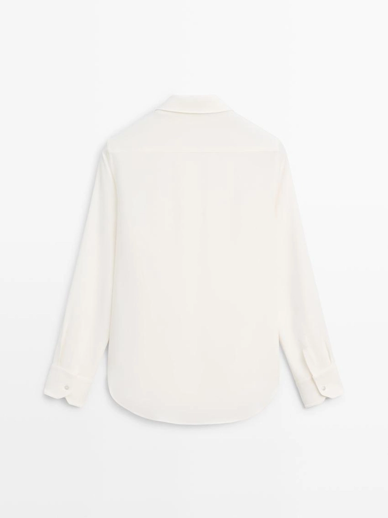 Рубашка свободного кроя с воротником