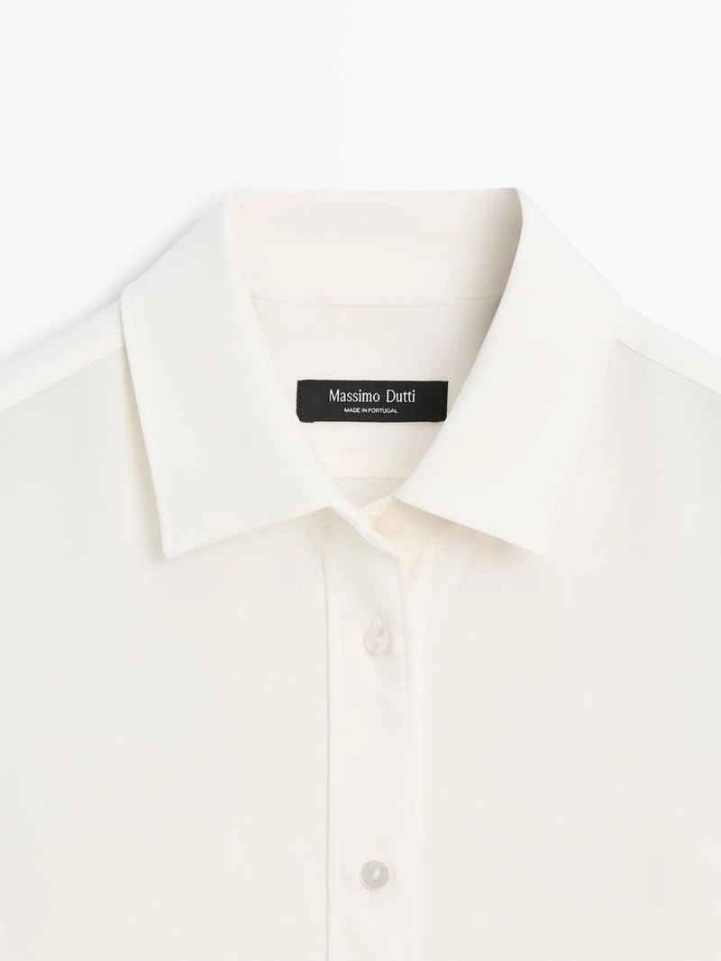 Рубашка свободного кроя с воротником