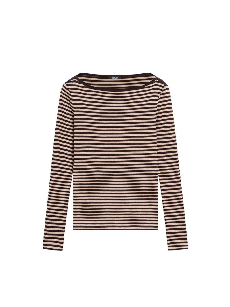 Полосатая футболка с длинным рукавом из хлопка