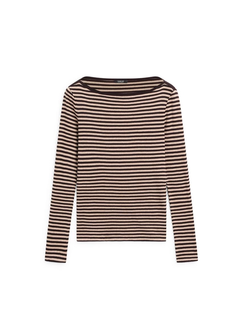 Полосатая футболка с длинным рукавом из хлопка