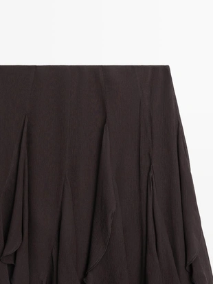 Асимметричная юбка с оборками- Заказать в России