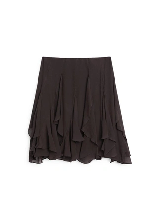 Асимметричная юбка с оборками- Заказать в России