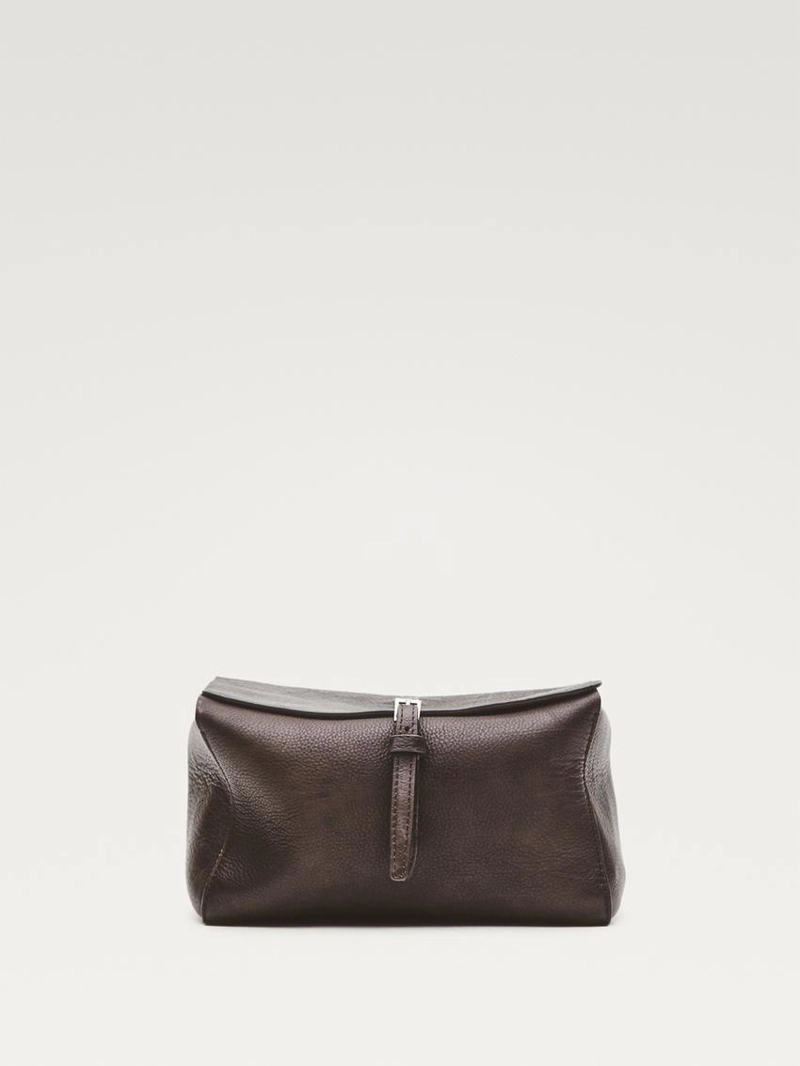 Кожаная косметичка для путешествий из нубука