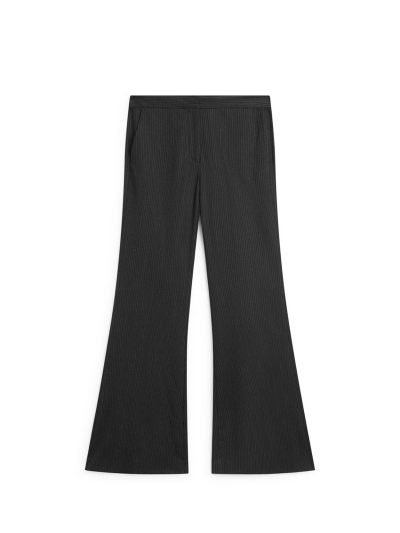 Брюки с зауженными штанинами в полоску