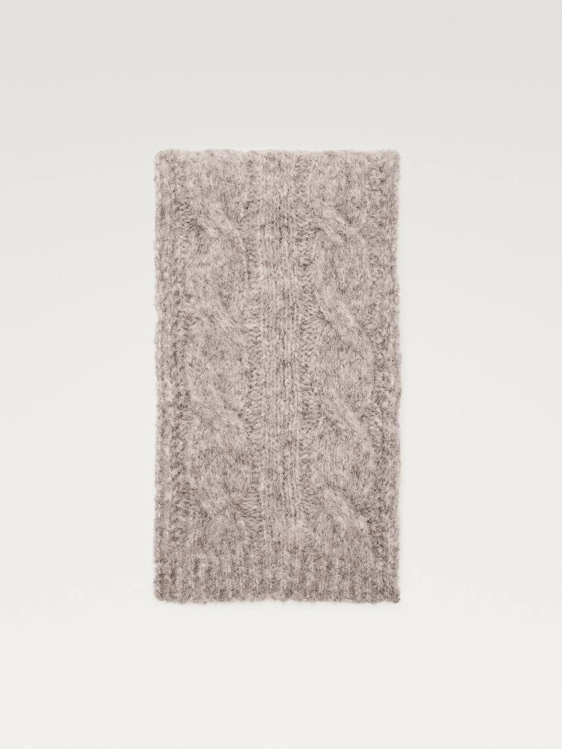 Шарф из альпаки с крупным вязанием