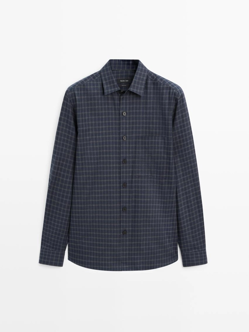 Рубашка в клетку свободного кроя