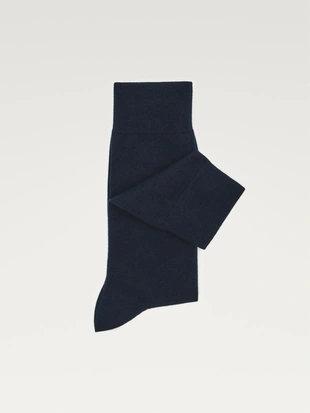 Носки из хлопкового микса с гладкой вязкой- Заказать в России