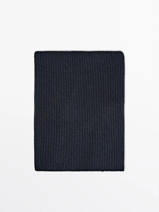 Шарф из 100% кашемира с ребристой фактурой- Заказать в России