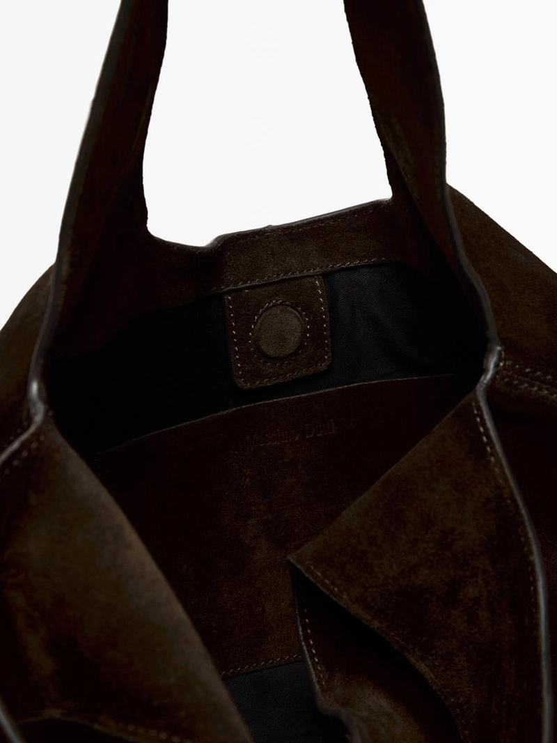 Сумка среднего размера из разделенной кожи