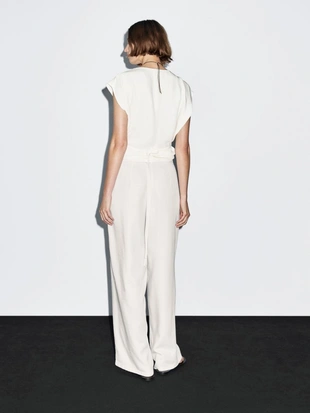 Брюки с широкими брючинами и двойными стрелками- Заказать в России