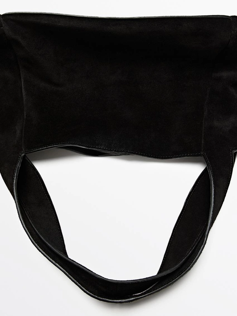 Сумка для покупок из натуральной кожи среднего размера