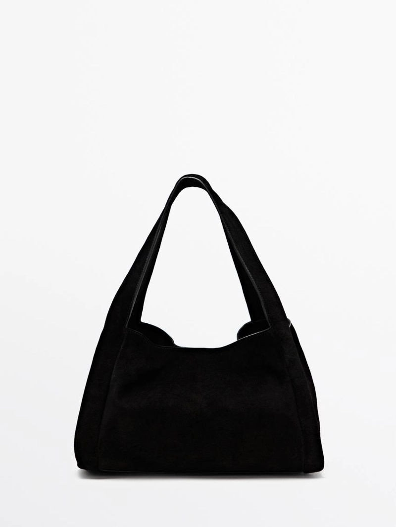 Сумка для покупок из натуральной кожи среднего размера