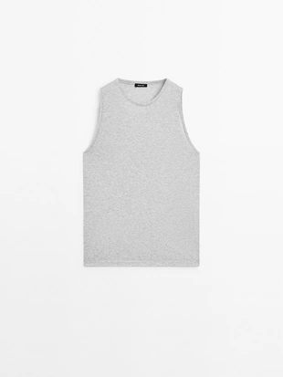 Майка без рукавов с круглым вырезом- Заказать в России