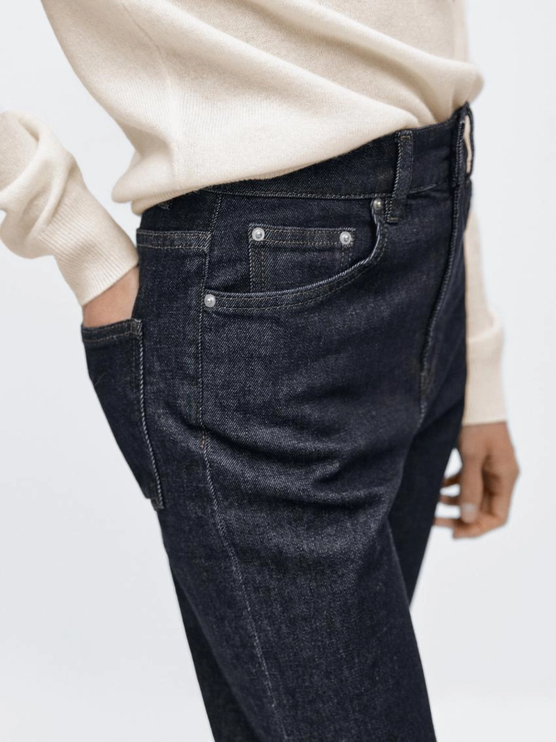 Джинсы комфорт с высокой посадкой и прямыми штанинами