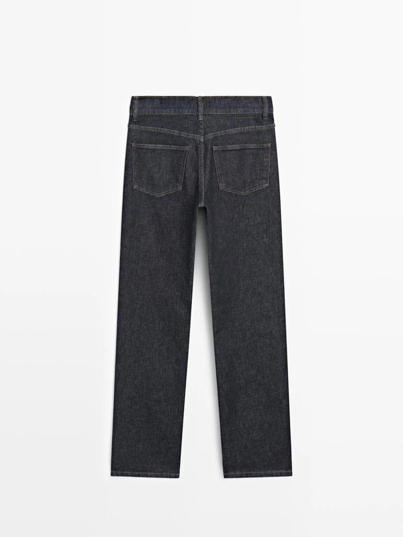 Джинсы комфорт с высокой посадкой и прямыми штанинами