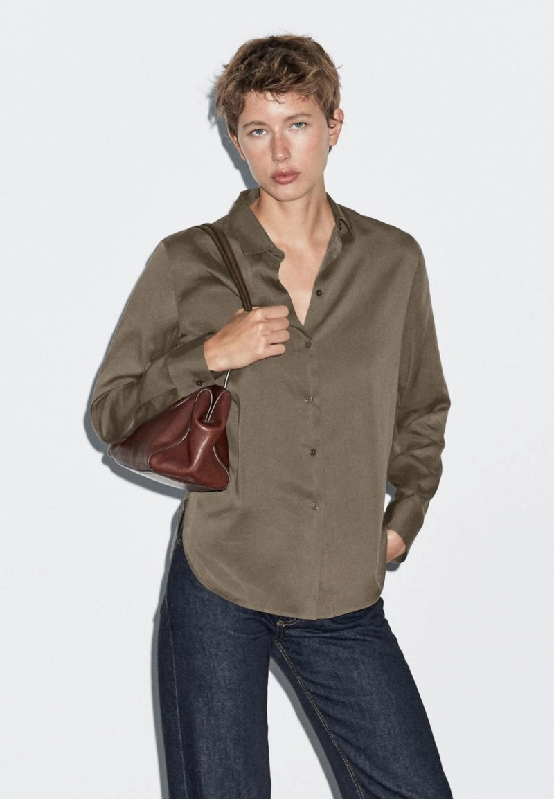 Рубашка с летящим воротничком