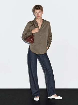 Рубашка с летящим воротничком- Заказать в России