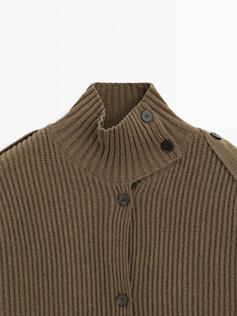 Кардиган из шерсти с деталями на пуговицах