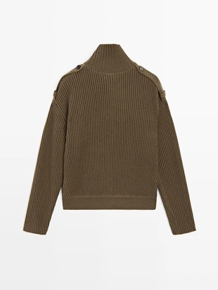 Кардиган из шерсти с деталями на пуговицах- Заказать в России