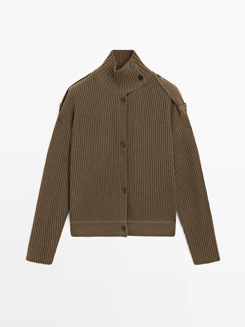 Кардиган из шерсти с деталями на пуговицах