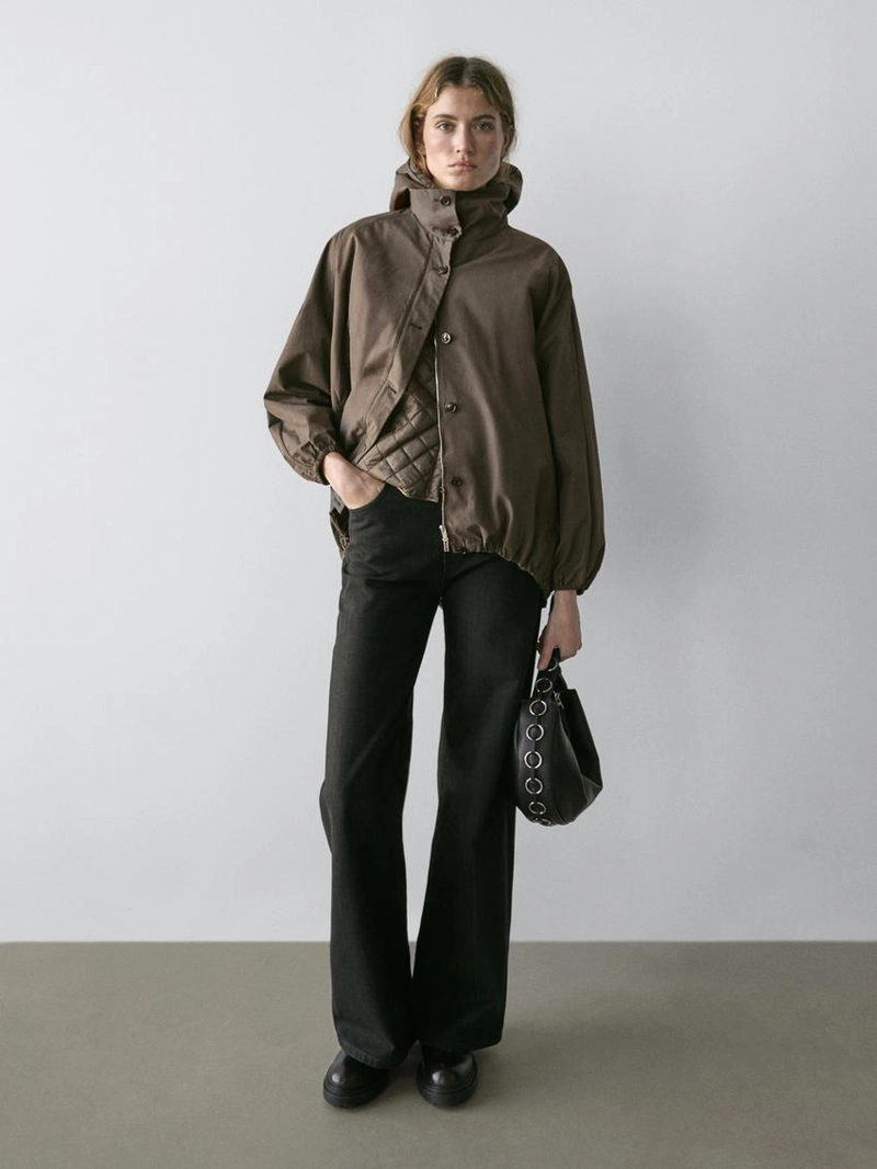 Парка с деталями из пуха