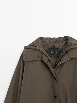 Парка с деталями из пуха- Заказать в России