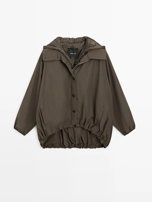 Парка с деталями из пуха- Заказать в России