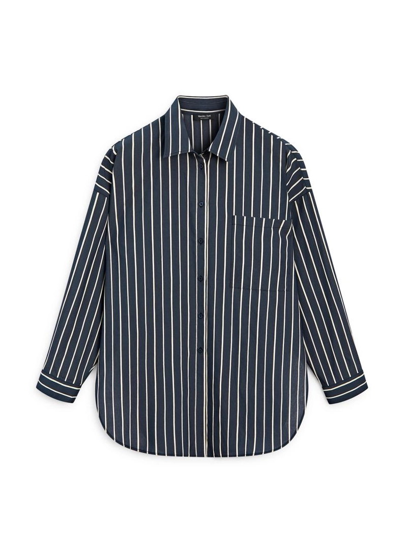 Рубашка в полоску с карманом