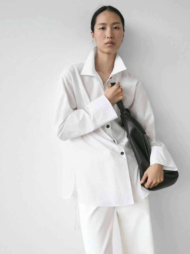 Рубашка с деталями галстука