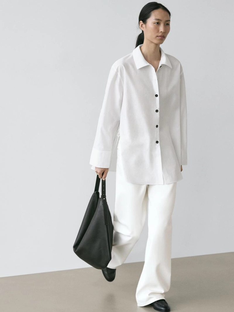 Рубашка с деталями галстука