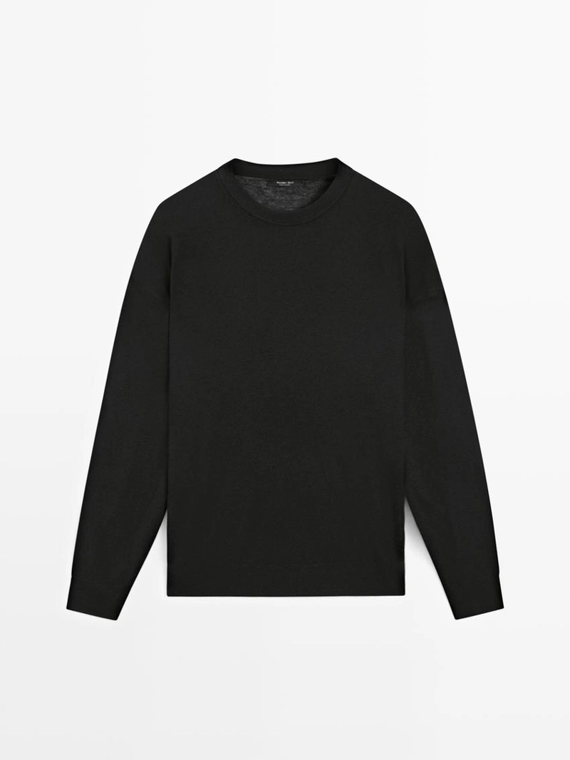 Свитер с крупным трикотажом из шерстяной смеси