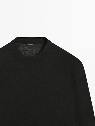 Свитер с крупным трикотажом из шерстяной смеси- Заказать в России