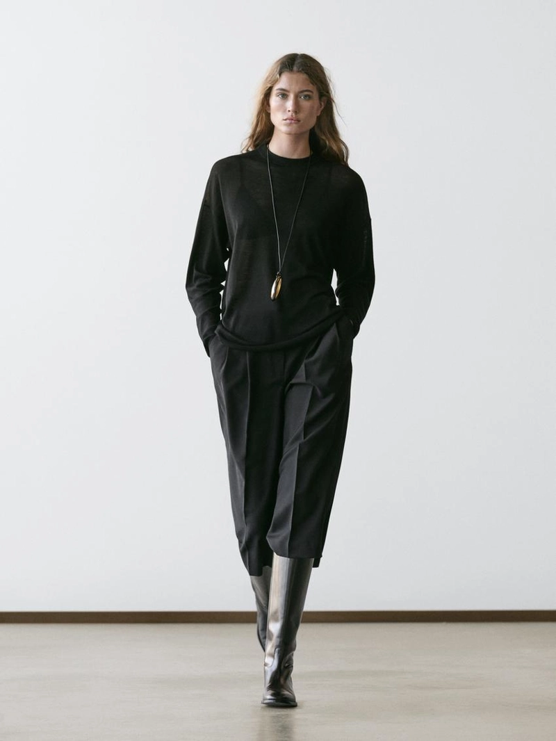 Свитер с крупным трикотажом из шерстяной смеси