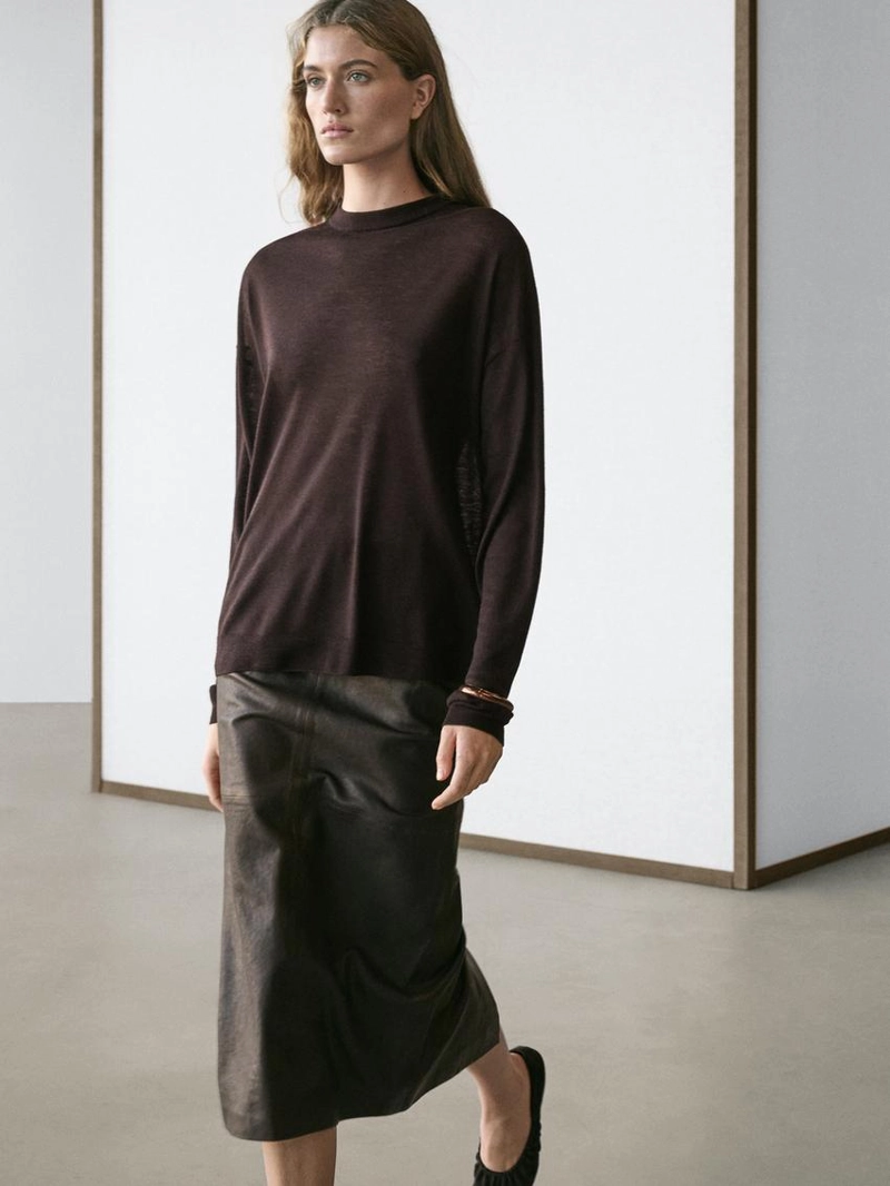 Свитер из шерстяной смеси в стиле оверсайз