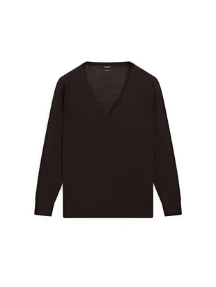 Свитер с V-образным вырезом в оверсайз- Заказать в России