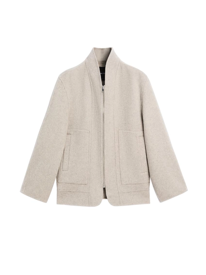 Пальто с молнией из шерстяной смеси