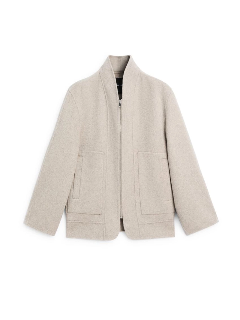 Пальто с молнией из шерстяной смеси