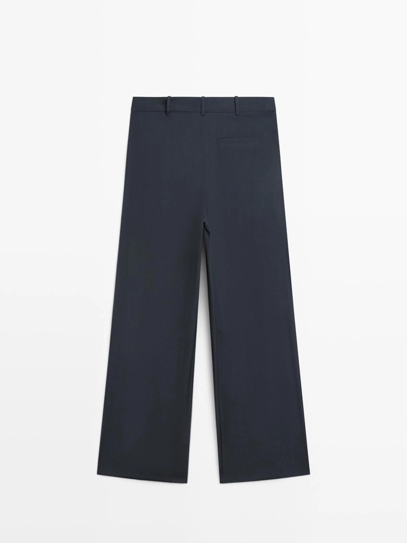 Шерстяные брюки со складками