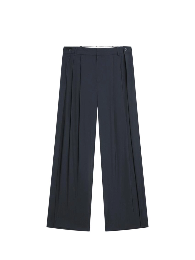 Шерстяные брюки со складками