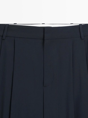 Шерстяные брюки со складками- Заказать в России