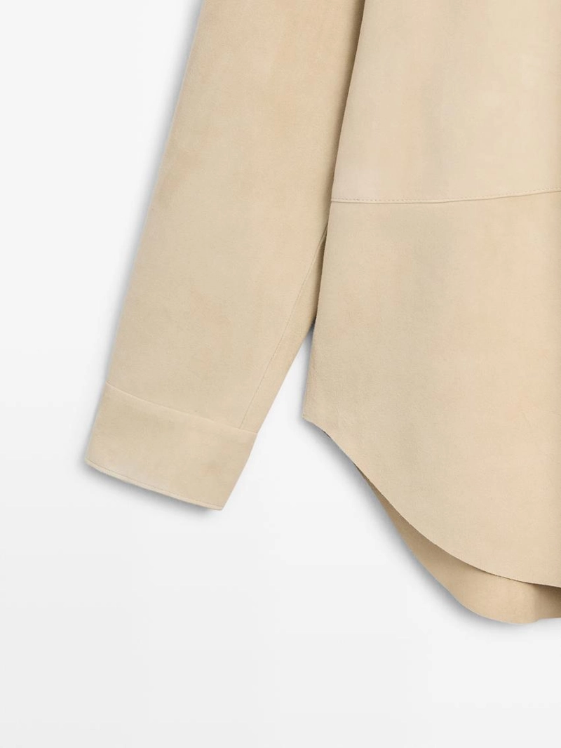 Рубашка из замши