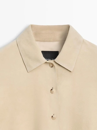 Купить Massimo Dutti Рубашка из замши