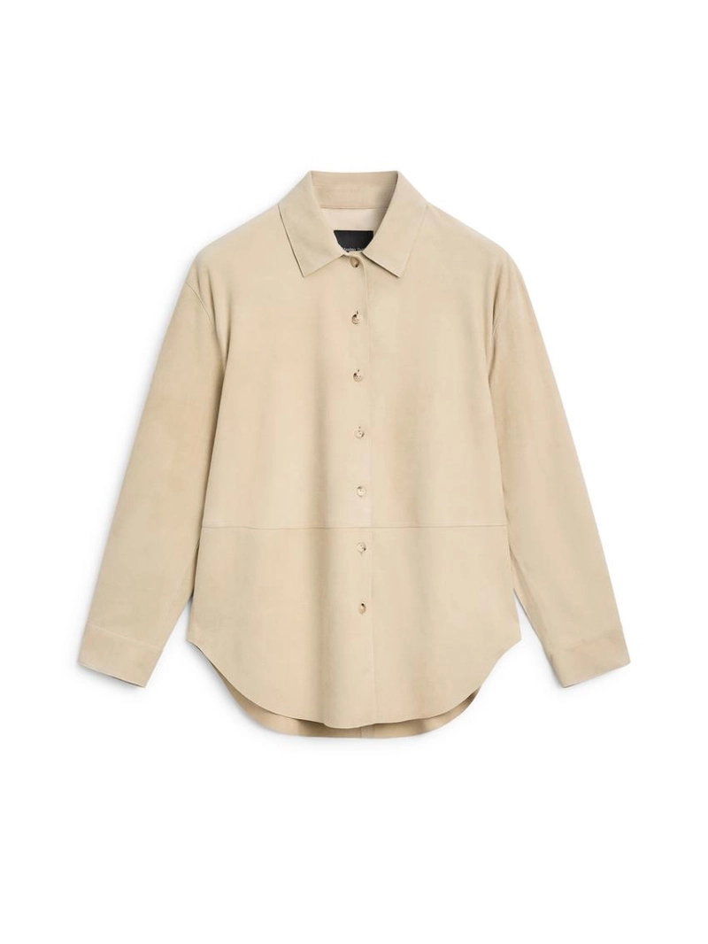 Рубашка из замши