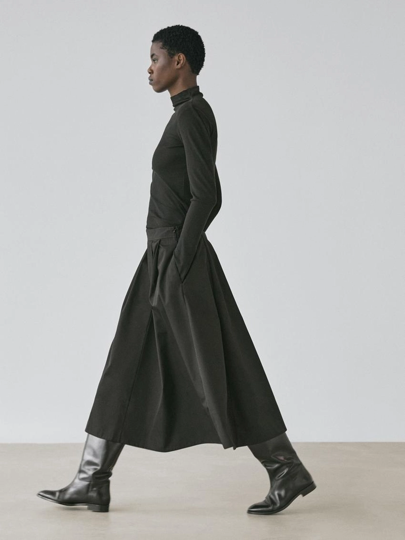 Футболка с длинным рукавом из ребристого хлопка