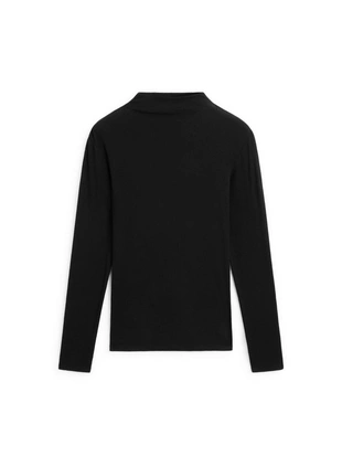 Футболка с длинным рукавом из ребристого хлопка- Заказать в России